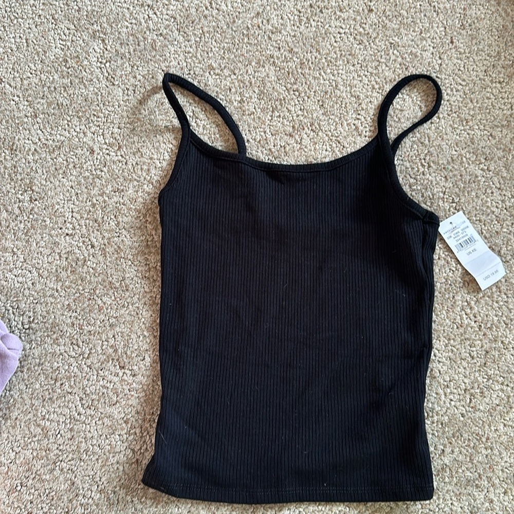 Brand new AE black ribbed crop tank